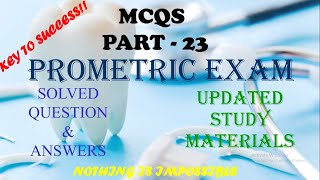 GENERAL DENTIST EXAM PROMETRIC EXAMMCQSSOLVED ANSWERS [upl. by Kylila216]