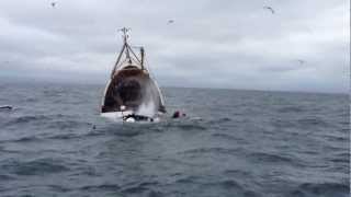 incredible video prawn trawler sinks in cold Irish sea [upl. by Ebeohp]