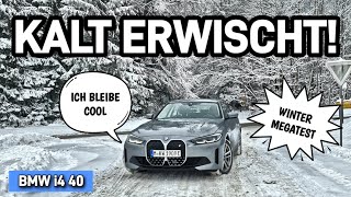 BMW i4 40 Elektroauto Wintertest Läuft die Vorkonditionierung Ladezeit  Verbrauch  Reichweite [upl. by Ulund557]