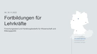 Fortbildungen für Lehrkräfte  Forschungsstand amp Handlungsbedarfe für Wissenschaft amp Bildungspolitik [upl. by Odlanra914]