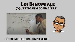 LOI BINOMIALE les 7 questions à connaître [upl. by Munshi]