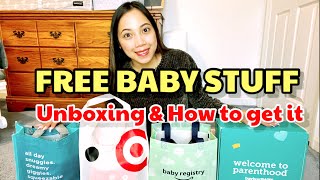 FREE BABY STUFF 2023  Unboxing amp How to get it  Mom life [upl. by Pogah549]