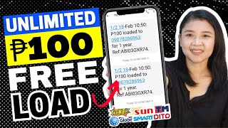 UNLIMITED P100 FREE LOAD TO ALL NETWORK TNT SMART TM GLOBE  100 LEGIT PAYING APP 2023 PHILIPPINES [upl. by Atnaloj]