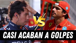 CHECO PÉREZ ESTALLA CONTRA CARLOS SAINZ DESPUÉS DEL ACCIDENTE EN BAKÚ TIENEN QUE FRENARLE [upl. by Adnole357]