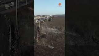 Así quedo la zona del incendio de la Autopista Córdoba  Carlos Paz [upl. by Farhi33]