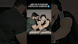 Aabhas Rana vs Aryan Kandari 🥶💪🥶 shorts armwrestling fitness [upl. by Lekym]