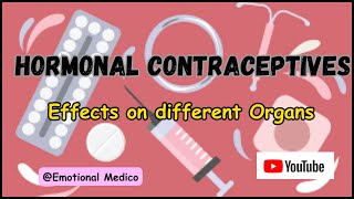 Hormonal Contraceptives  Effects on different Organs  Reproductive pharmacology [upl. by Danya]