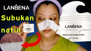 TRYING THE CHINA PORE STRIPS  LANBENA NOSE PORE STRIPS  FIRST IMPRESSION REVIEW [upl. by Ulani]