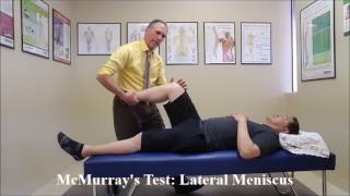 McMurrays Test  Lateral Meniscus [upl. by Liagibba]