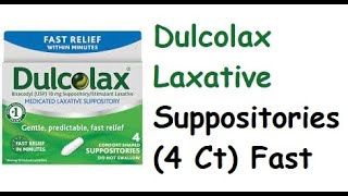 Dulcolax Laxative Suppositories 4 Ct Fast [upl. by Weintrob]