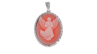 Michael Anthony Jewelry Sterling Silver Resin Angel Oval [upl. by Ilojna425]