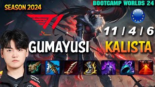 T1 Gumayusi KALISTA vs EZREAL ADC  Patch 1420 EUW Ranked WORLDS 2024 Bootcamp  lolrec [upl. by Ellirehs]