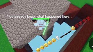 Noob plays against pros Roblox bedwars 2v2 [upl. by Lunseth]