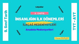 Anadolu Medeniyetleri 9 Sınıf Tarih TYT AYT [upl. by Ecille]