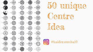 50 Easy Mandala Patterns For Beginners  Unique Centre Idea [upl. by Enirahtak]