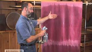 Woodworking Tips Finishing  How to Avoid Spray Gun BounceBack [upl. by Eyssej242]