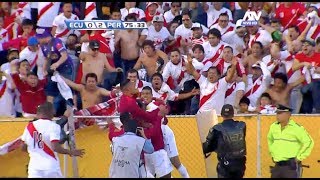 ECUADOR 12 PERU Goles de Peru HD 5092017  Narracion Peredo CMD [upl. by Aihsilef849]