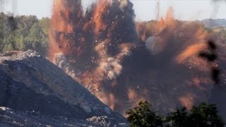 HUGE Mining Explosion Caught on Camera [upl. by Ahsitan]