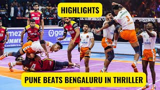 Aslam Inamdar seals lastraid thriller Puneri Paltan beat Bengaluru Bulls  PKL 9 Highlights [upl. by Yuma]