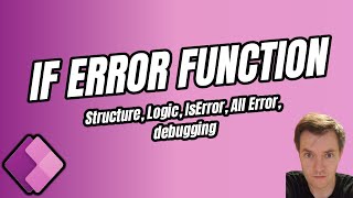 IfError Function Tutorial Structure Logic Allerrors Firsterror IsError  Power Apps [upl. by Jedediah]