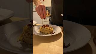 What’s for dinner 🍽️ Carbonara pasta with guanciale pasta dinner carbonara [upl. by Ileane642]