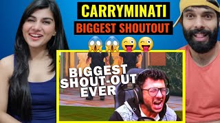 CARRYMINATI  BIGGEST SHOUT OUT EVER😱😜  Carryminati Reaction  Carryislive Reaction [upl. by French288]