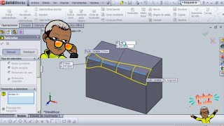 SOLIDWORKS HERRAMIENTA DE REDONDEO RADIO VARIABLE 🏅🏅🏅 [upl. by Warrin810]