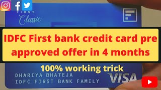 IDFC first bank credit card  get any preapproved credit card in 4 months  without income  TecHub [upl. by Yauqaj975]