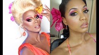 TUTORIAL  Rupaul Glamazon Inspired MAKEUP FULL FACE  HIGHLIGHTING [upl. by Leshia]