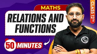 Relations and Functions in 50 Minutes  Class 12th Maths  Mind Map Series [upl. by Atterahs]