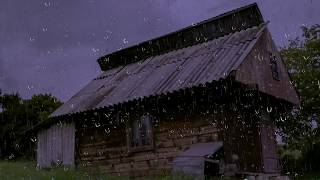 Relaxing Rain Sounds on a Tin Roof w Thunder for Sleep amp Relaxation  10 Hours Natural White Noise [upl. by Kotz423]