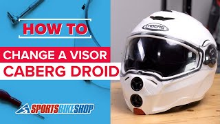 How to change a visor Caberg Droid motorcycle helmet [upl. by Leggat]