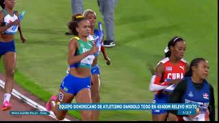 República Dominicana con Marileidy Paulino se lleva el oro del relevo mixto 4x400 [upl. by Petersen]