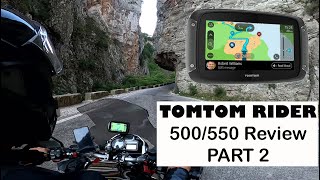 TomTom Rider 500550 Setup amp Review RIDE on motorcycle Part 2 [upl. by Evol]