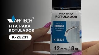 FITA PARA ROTULADOR KZE231  AppTech  Compatível com Brother [upl. by Ytomit]