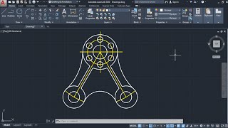 Autocad mechanical practice drawing  2d drawing  autocad tutorial in hindi  autocad 2d [upl. by Akiner]