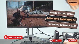 Gaming tests on the ACEMAGIC AMR5 Mini PC and an external graphics card 😲🚀💥 ACEMAGIC Mighty Mini PC [upl. by Dione]