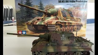 Building the Tamiya JagdTiger including painting weathering [upl. by Felecia]