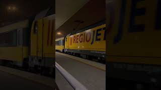 RJ 1045 REGIOJET Praha hln  Žilina arrives in Trnava [upl. by Anirbed911]