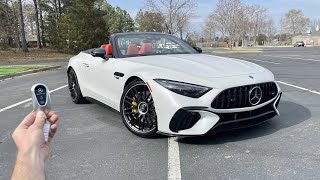 NEW Mercedes Benz AMG SL 63 Roadster Start Up Exhaust Test Drive Walkaround POV and Review [upl. by Palmore668]