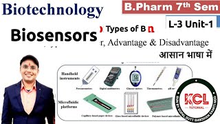 Biosensors Definition Types amp Component of Biosensor L3 Unit1 Biotechnology 6th Semester BPharm [upl. by Maurits]