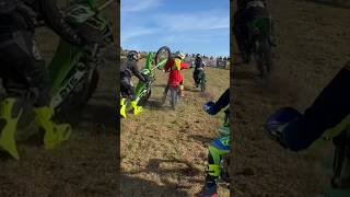 GasGas MC 85 rider goes down hard off start of hare scramble 2024 NYOA Seneca Highlands NYOA [upl. by Ursa]