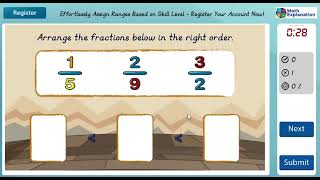 Ordering fractions  Math Explanation [upl. by Baecher]