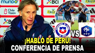 FRANCIA VS CHILE Conferencia de prensa del quottigrequot Ricardo Gareca [upl. by Worl489]