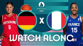 Germany v France  Womens Olympic Basketball Tournament Paris 2024  Watch Along ⚡🏀 [upl. by Ovid]