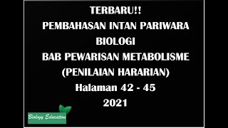 PEMBAHADAN SOAL BIOLOGI INTAN PARIWARA BAB METABOLISME KELAS 12 BAGIAN PENILAIAN HARIAN 2021 [upl. by Esinert]