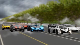 Car Speed Comparison  fastest car in the world  3D Animation comparison [upl. by Lynna681]