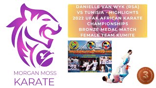 Danielle van Wyk RSA vs Tunisia  Highlights  2022 UFAK African Karate Championships [upl. by Rednaskela]