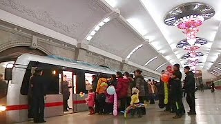 North Korea new subway train a source of national pride [upl. by Enneyehc420]