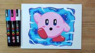 dibujando a KIRBY con rotuladores POSCA [upl. by Aicinad542]